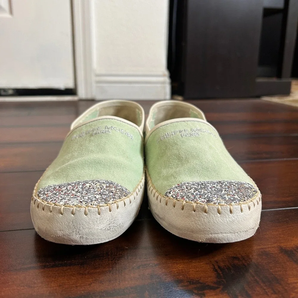 NWOB $249 Philippe Model Paris Marseille Espadrilles Women 39 Glitter Cap Toe